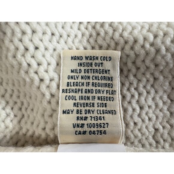 L.L.Bean Classic Ragg lamb's Wool Crew Neck Fair Isle Sweater SZ s color ivory - Picture 4 of 8